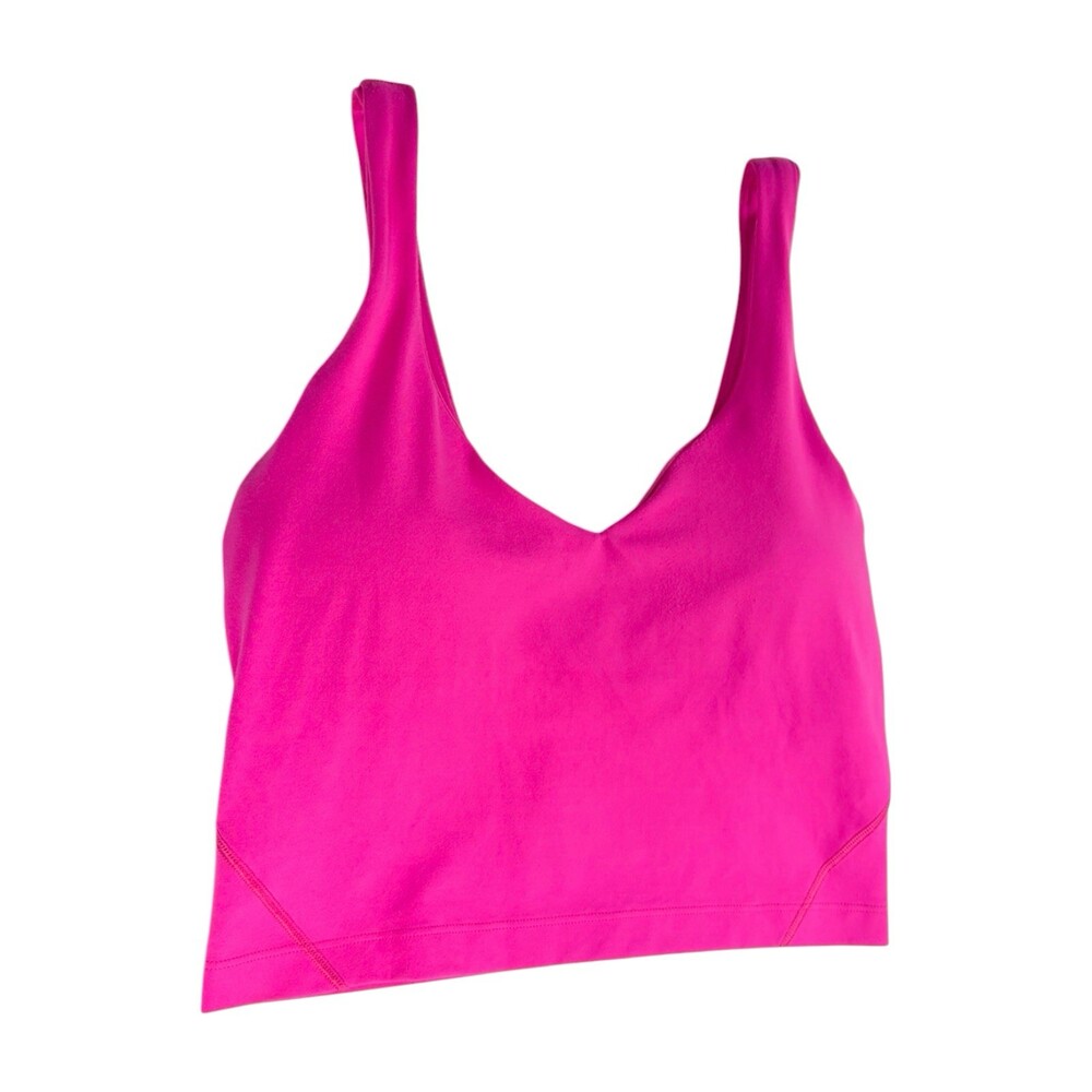 Lululemon Align Tank Top Womens 4 Sports BraPink Cropped Sleevele Athletic Yoga